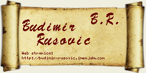 Budimir Rusović vizit kartica